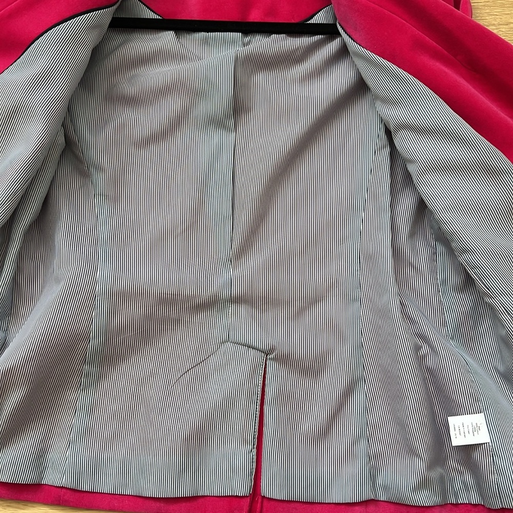 Women's Talbots Aberdeen Blazer Jacket Pink Velvet Size 4 - Picture 7 of 11